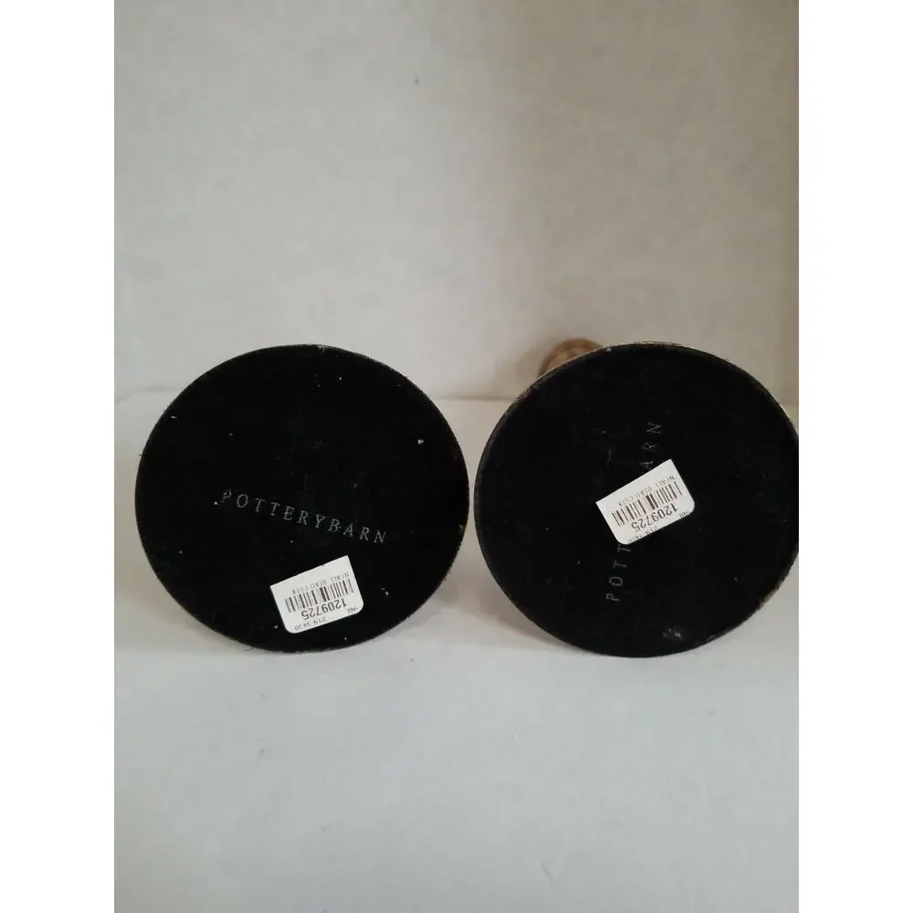 Pottery Barn Pair Of Silverplated 8.5